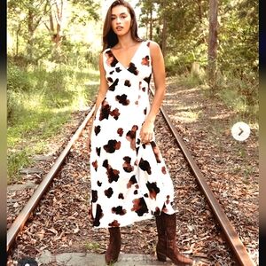 NWT Anthropologie PAPER HEART Linen Maxi Dress V-neck XL Coastal Resort Cruise